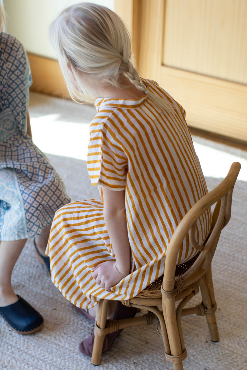 Little Fry Caftan - Marigold Stripe Organic