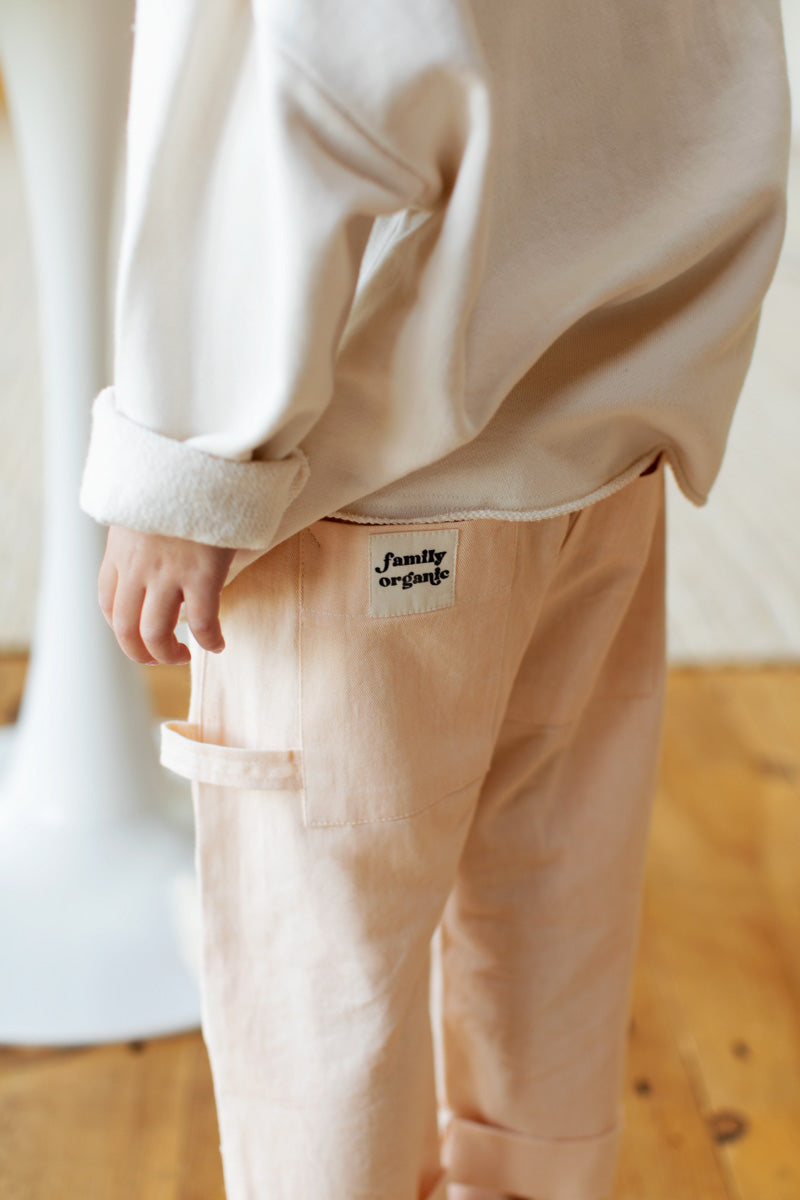 Family Cargo Pant Child - Sea Salt Organic