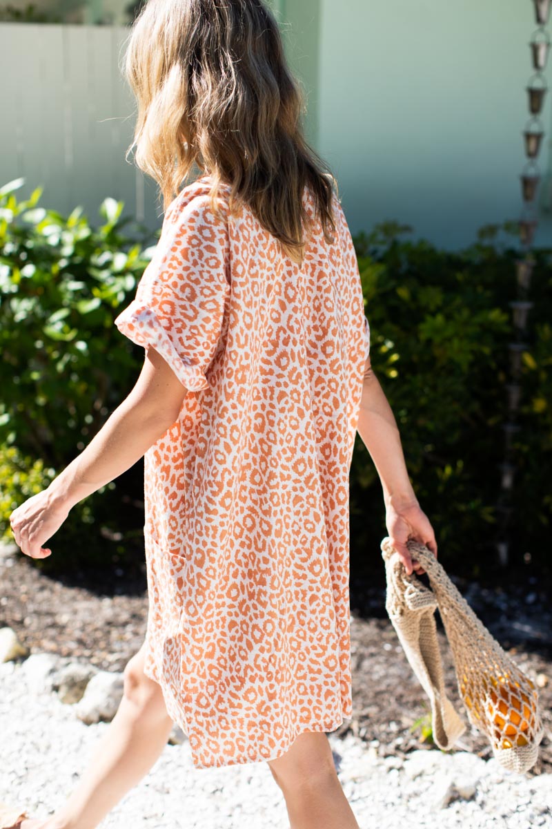 Baja Caftan - Sunbaked Leopard Organic