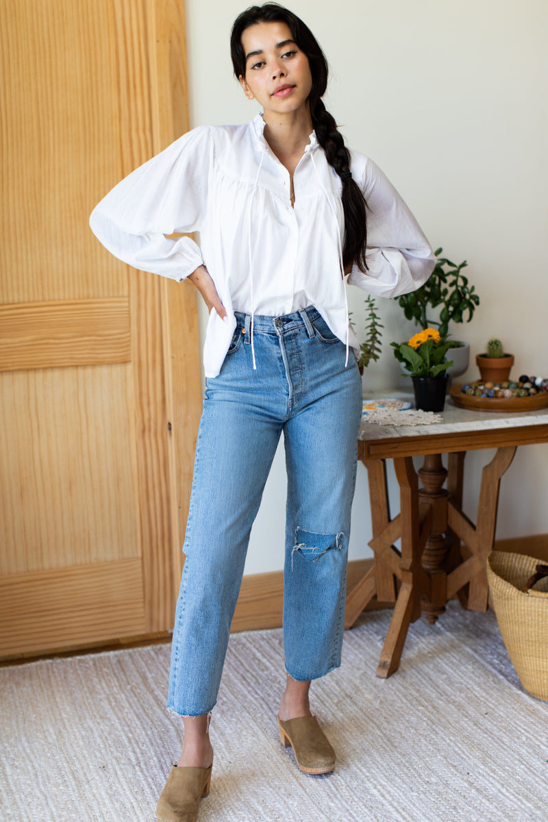 Emmaline Blouse - White Organic