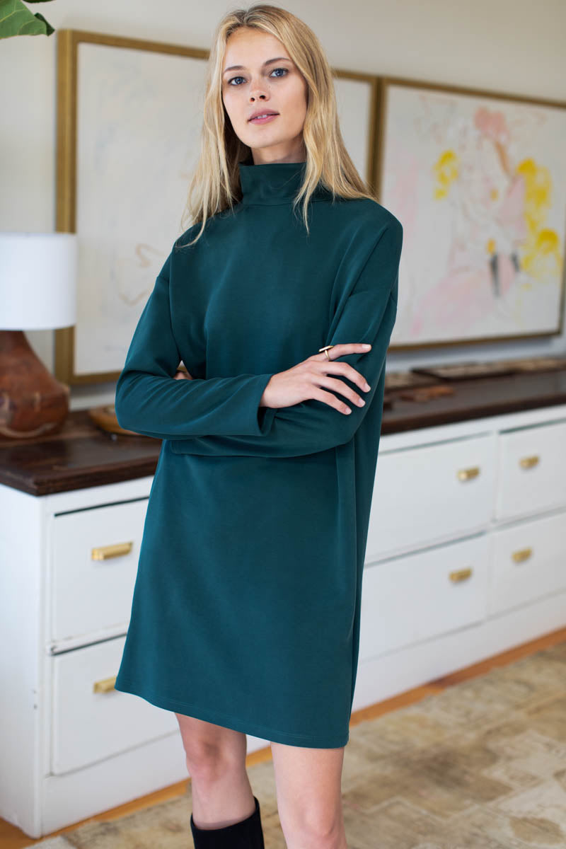 Edie Turtleneck Dress - Pine