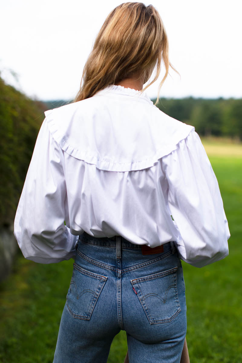 Elodie Blouse - White Poplin