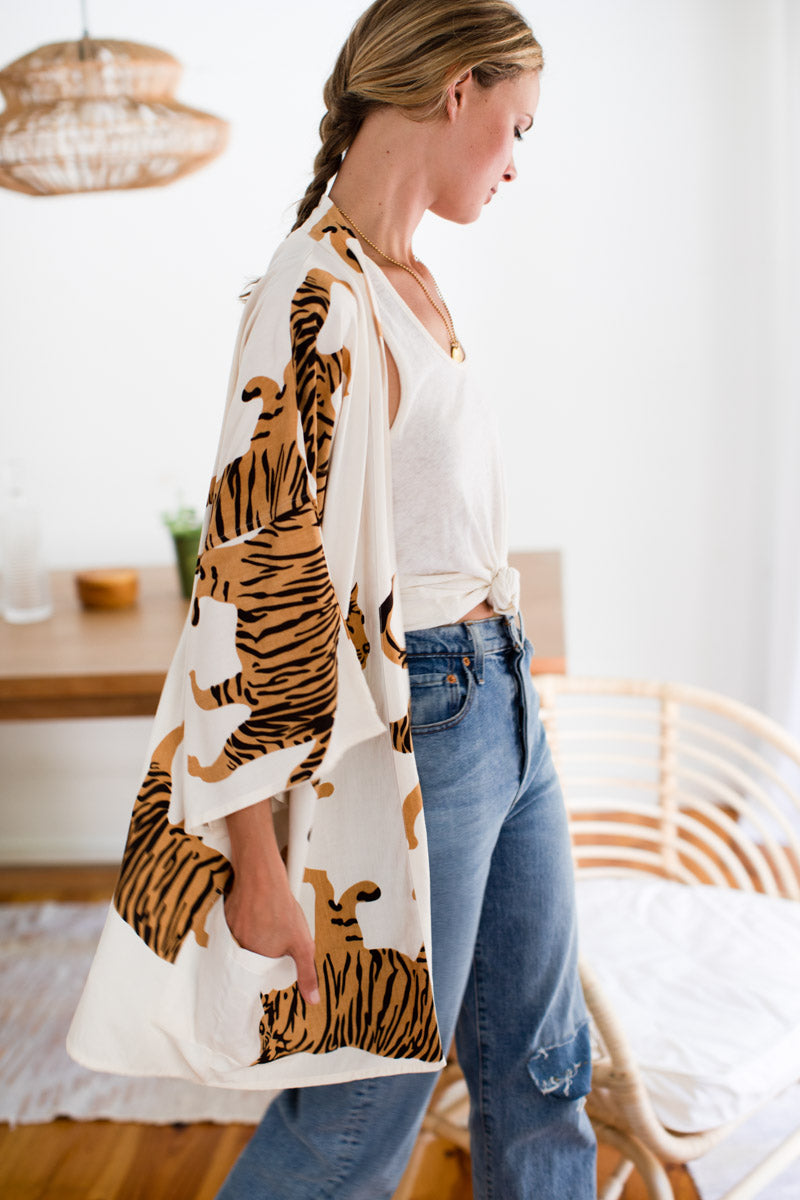 Fete Layering Top - Tigers Egret