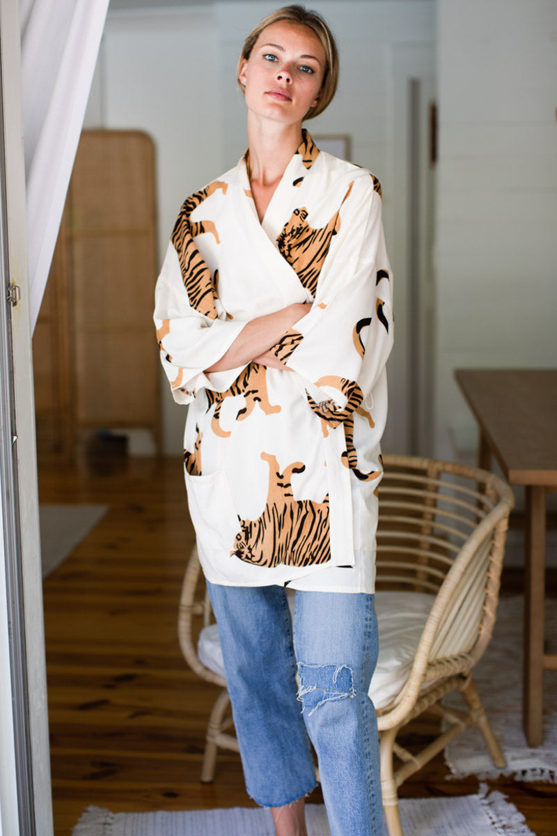 Fete Layering Top - Tigers Egret