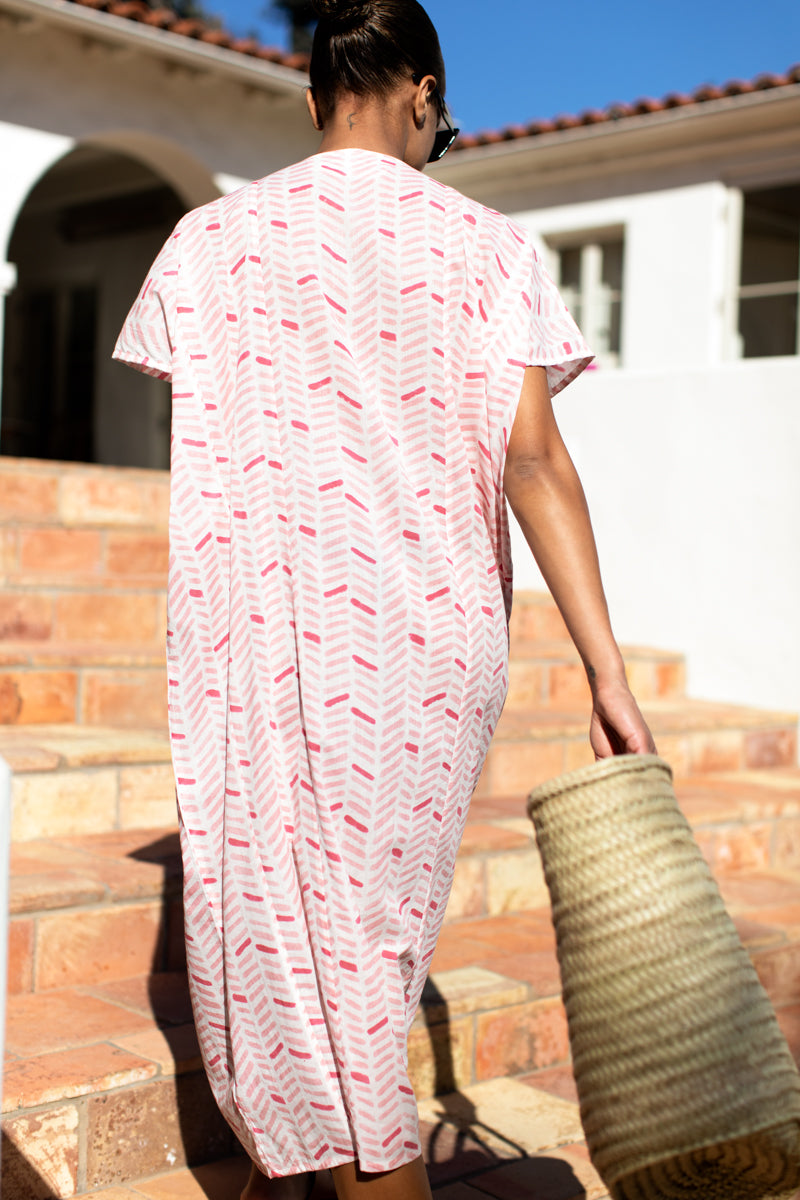 Francina Caftan - Chevron Blush Organic