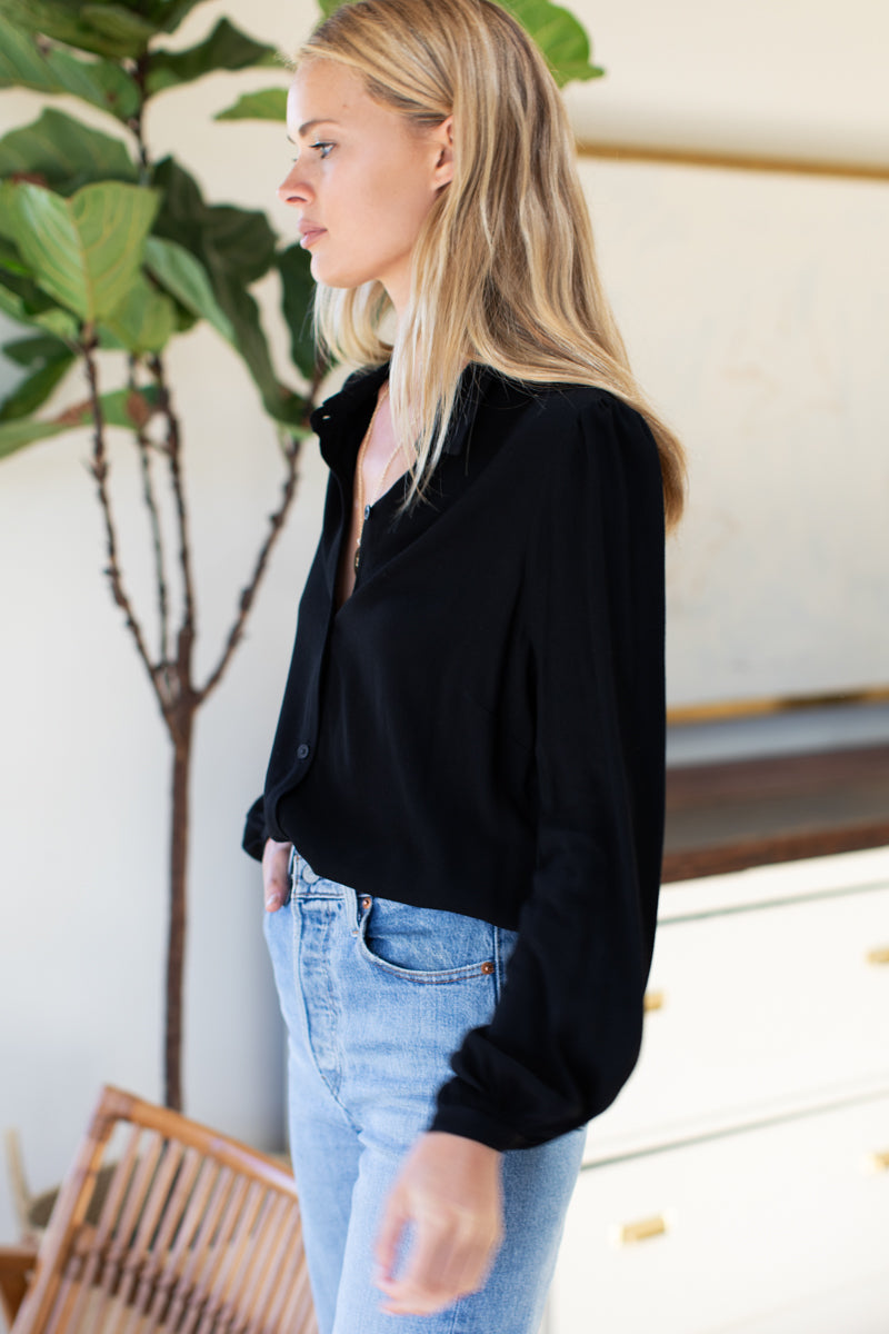 Frankie Blouse - Black Crepe