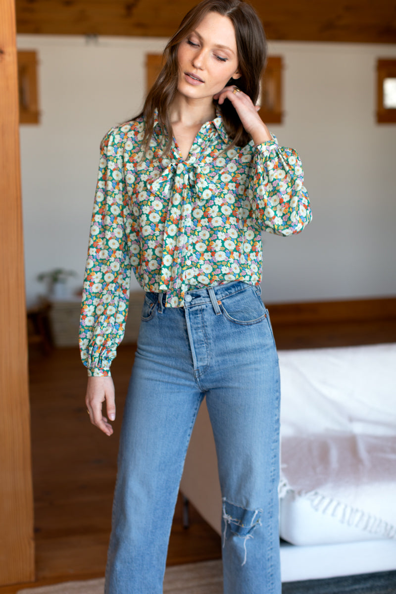 Frankie Blouse - Meadow Flower Print