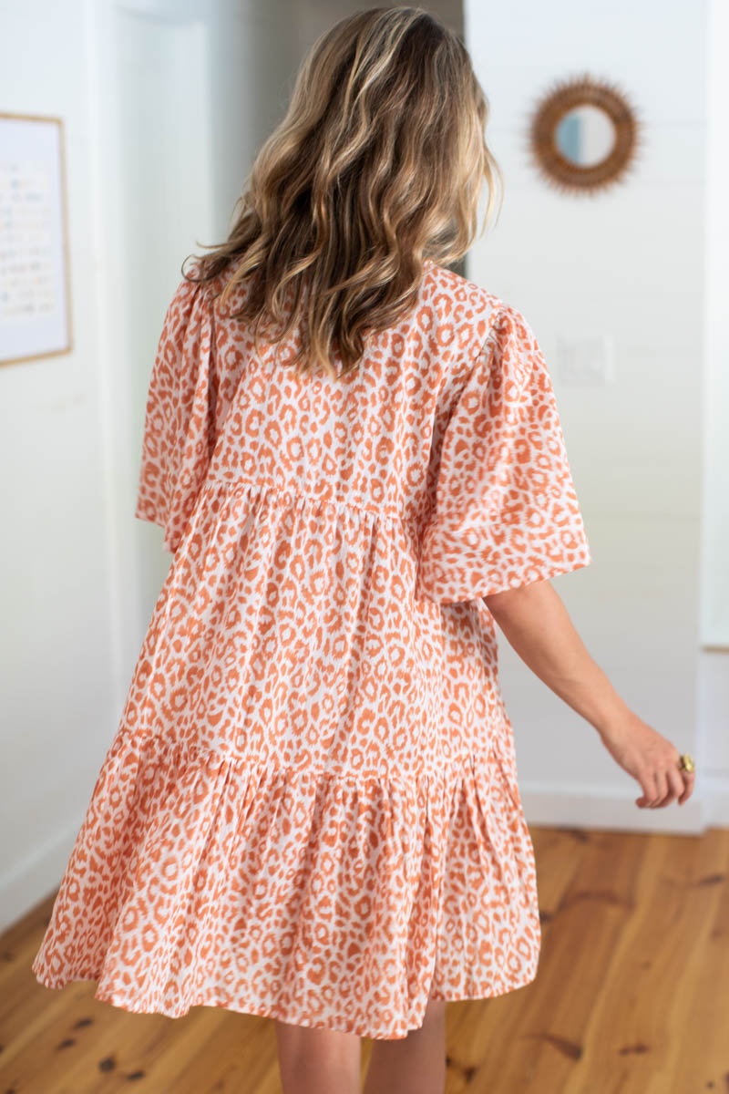 Isla Dress - Sunbaked Leopard Organic