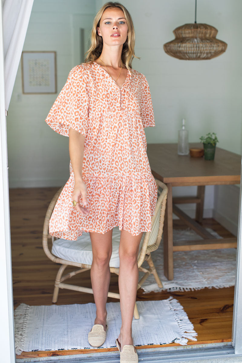 Isla Dress - Sunbaked Leopard Organic