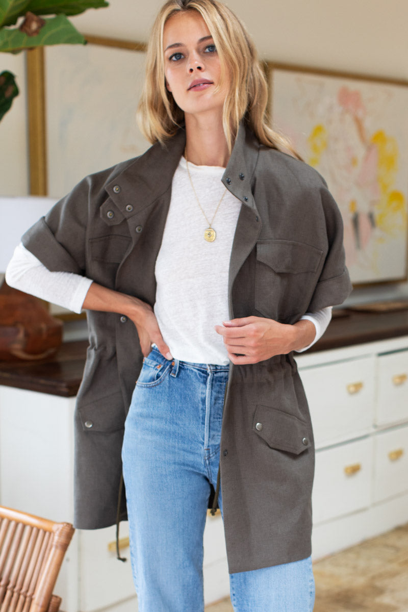 Military Layering Jacket - Army Linen