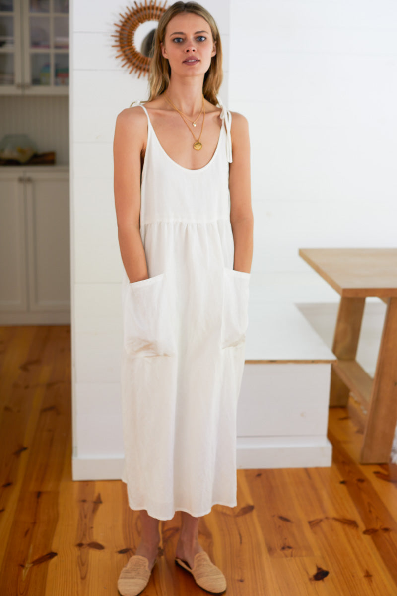 Livia Sundress - Salt Linen