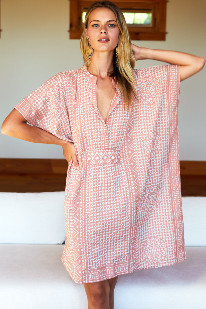 Emerson Short Caftan - Muted Clay Organic