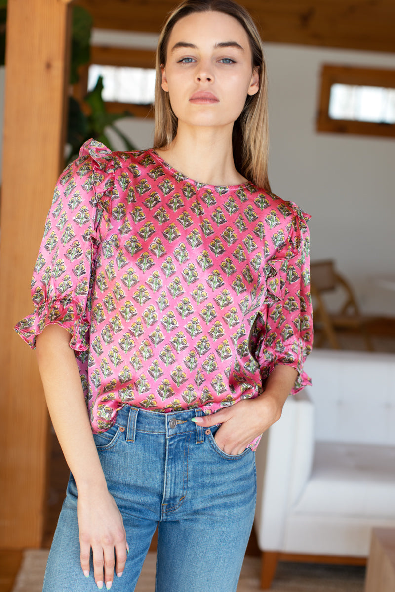 Pearl Blouse - Rose of Indies Silk