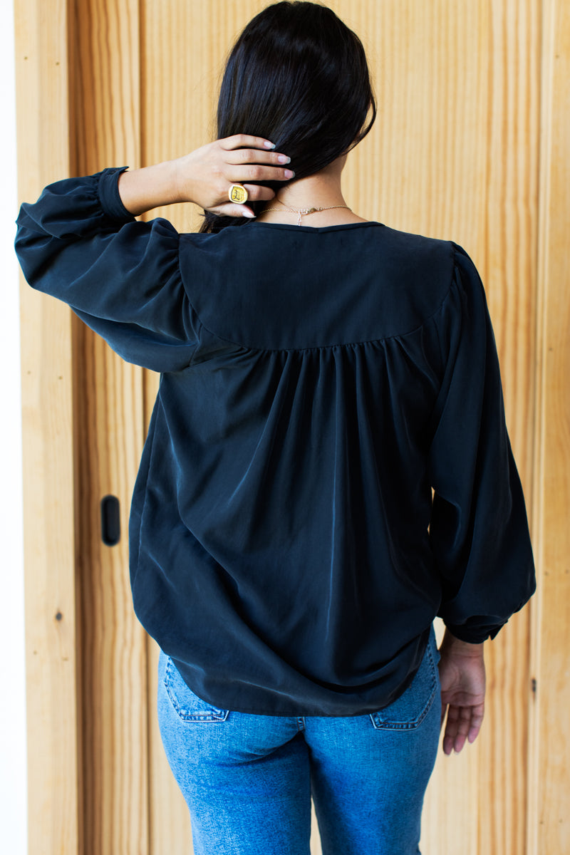 Poet Blouse - Black