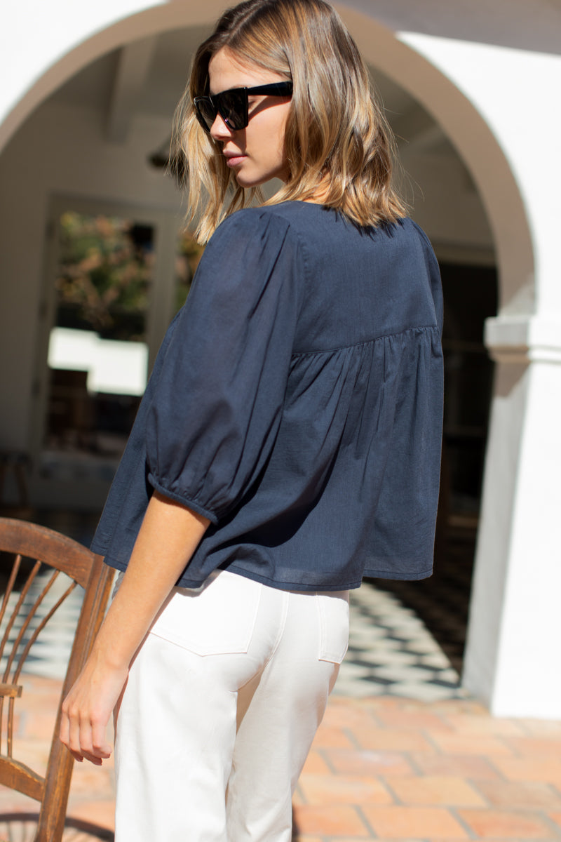 Puff Isla Top - Midnight Organic