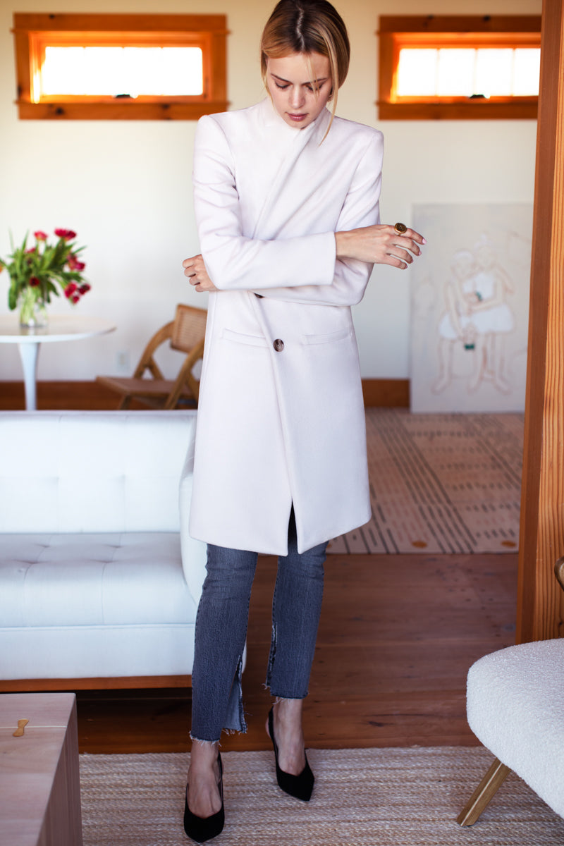 Tailored Coat - Fawn Wool Cashmere