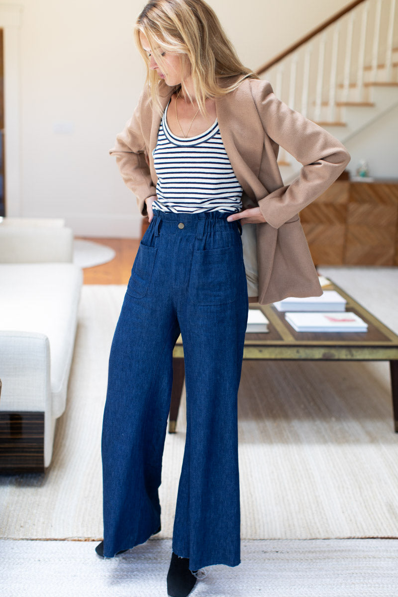 Tulip Wide Leg - Indigo Hemp Organic