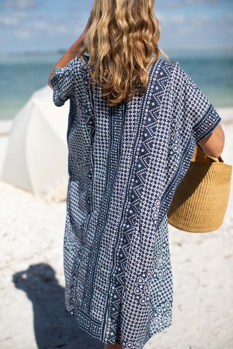 Emerson Short Caftan - Ink Organic