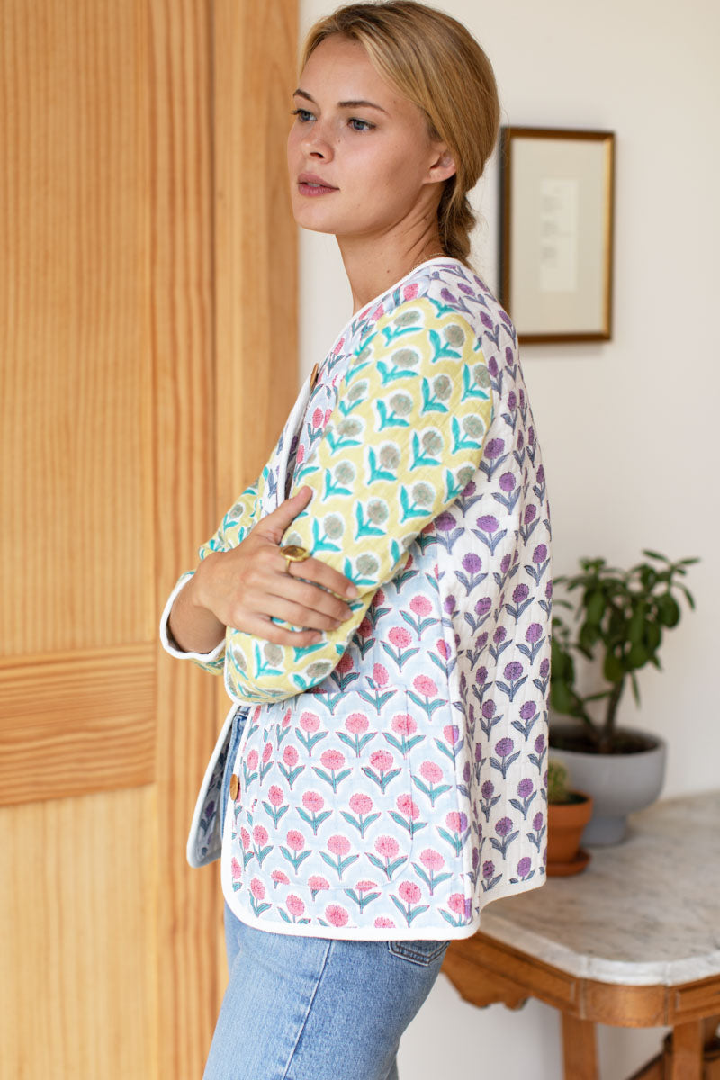 India Quilted Jacket - Frances Patchwork Organic