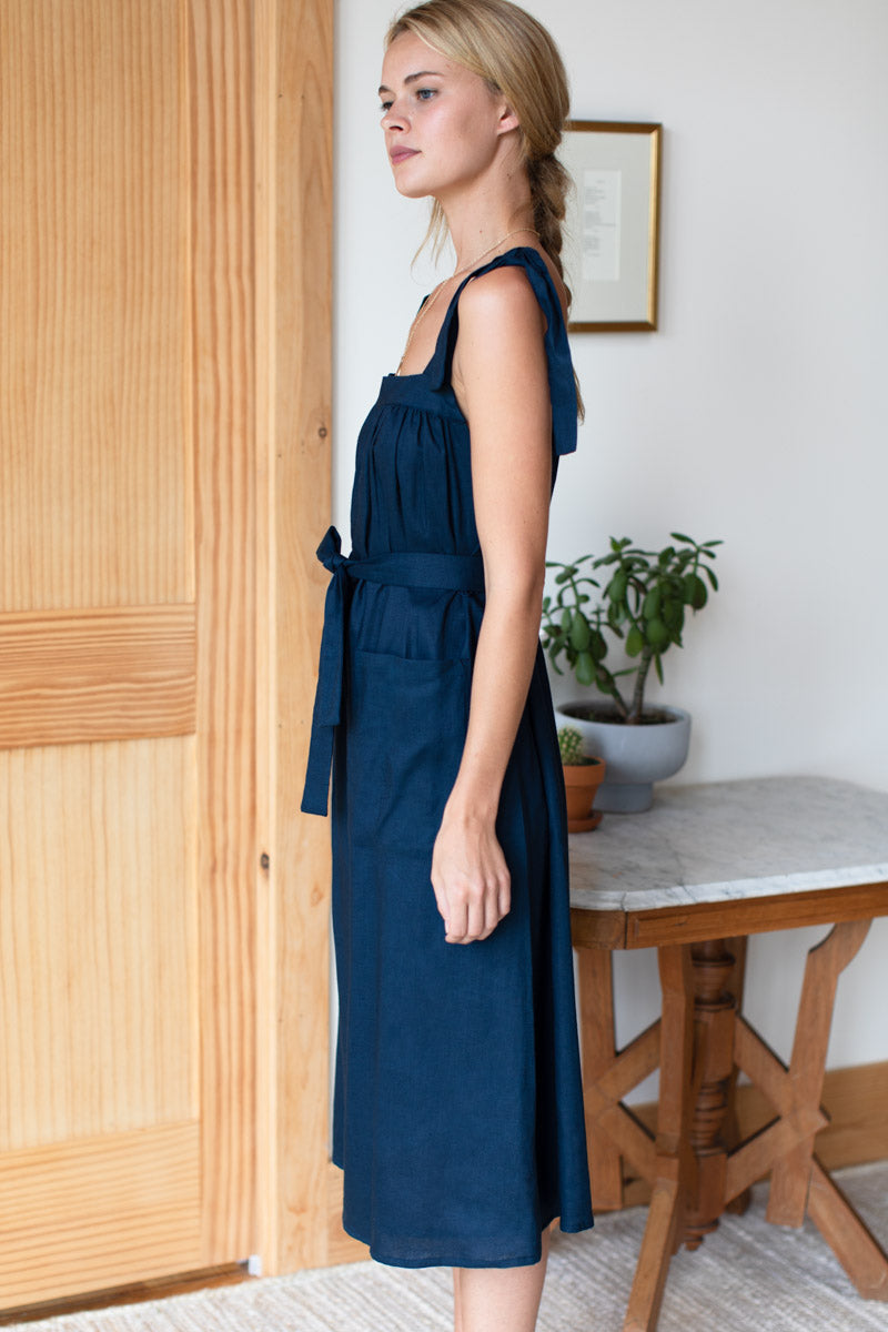 Izzy Long Dress - Maritime Linen