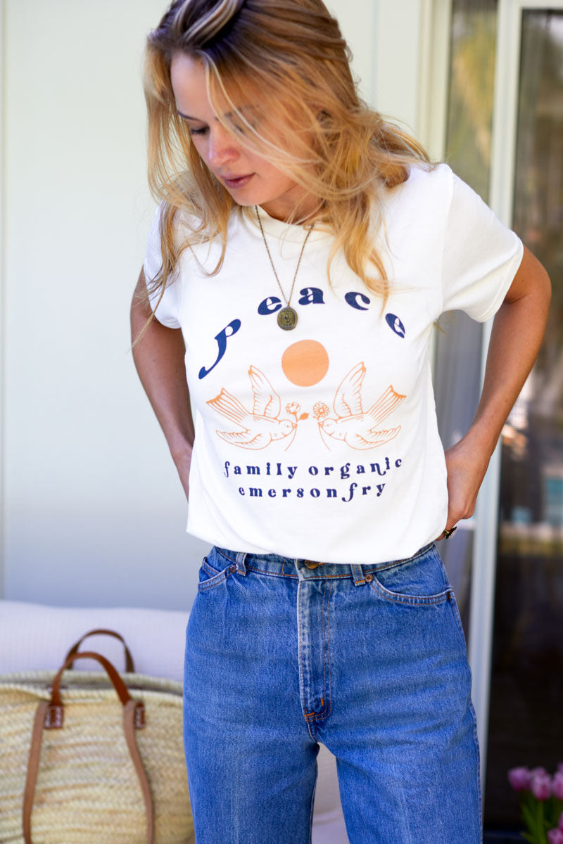 Peace T-Shirt - Ivory Organic