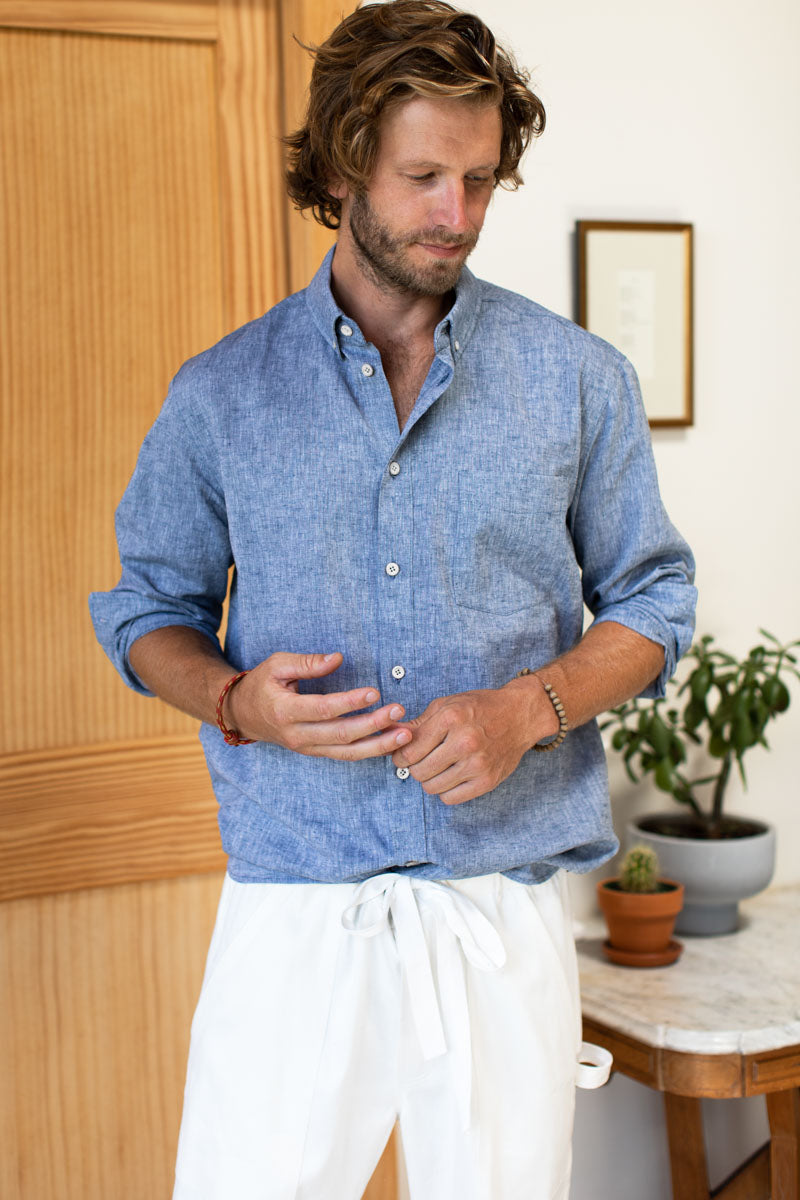 Ryan Shirt - Denim Hemp Organic