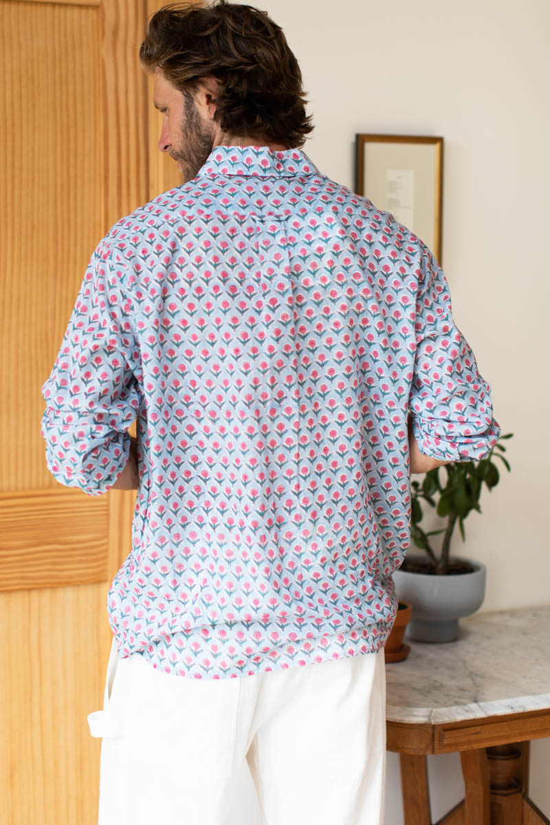 Ryan Shirt - Little Blue + Pink Organic