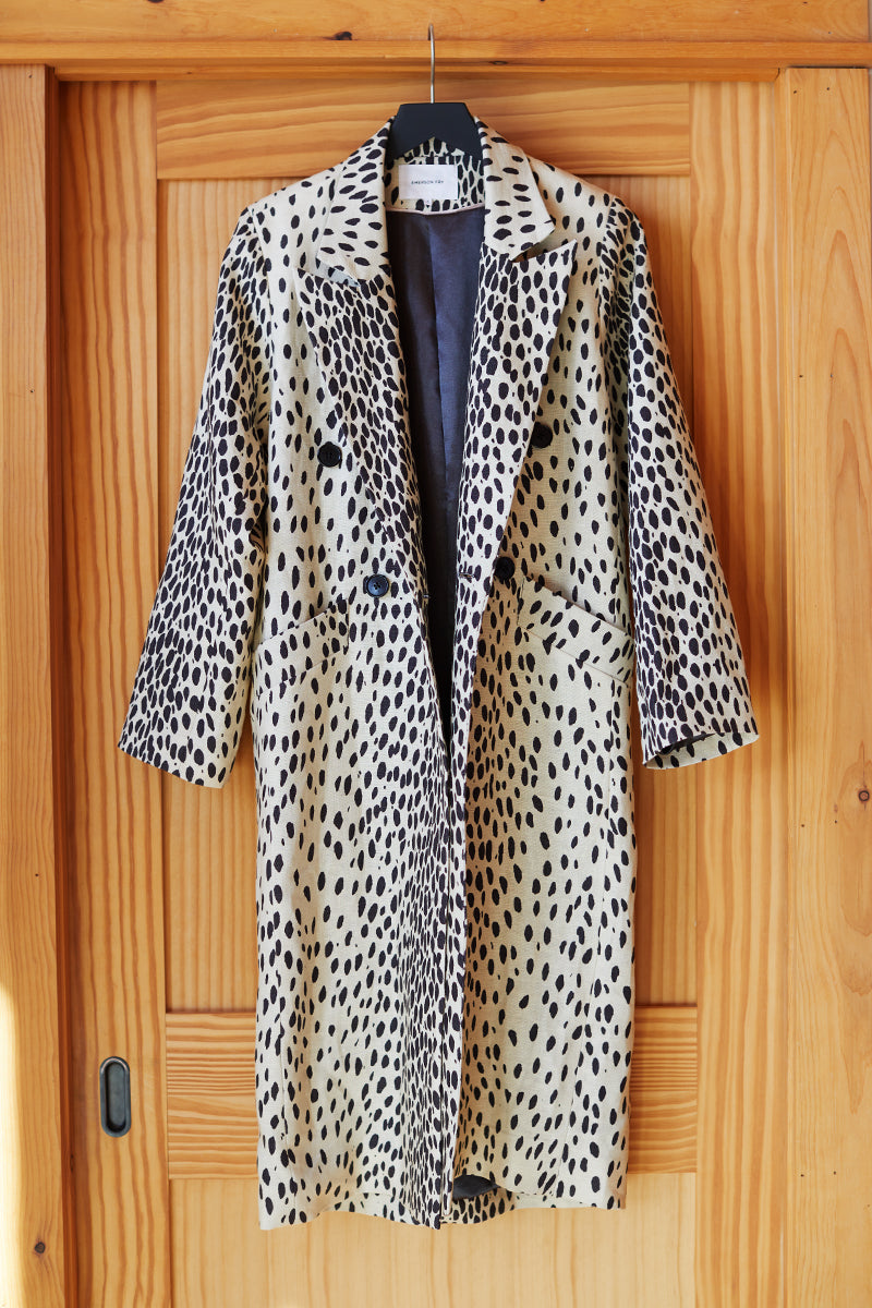 Bowery Coat - Leopard Linen