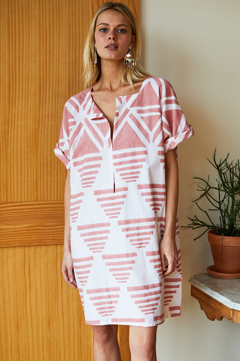 Rise Caftan - Muted Clay Linen Organic