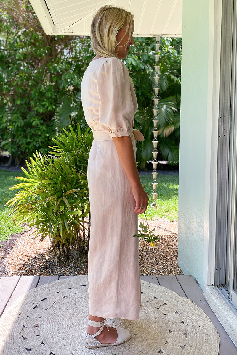 Bea Dress - Shell Pink Linen