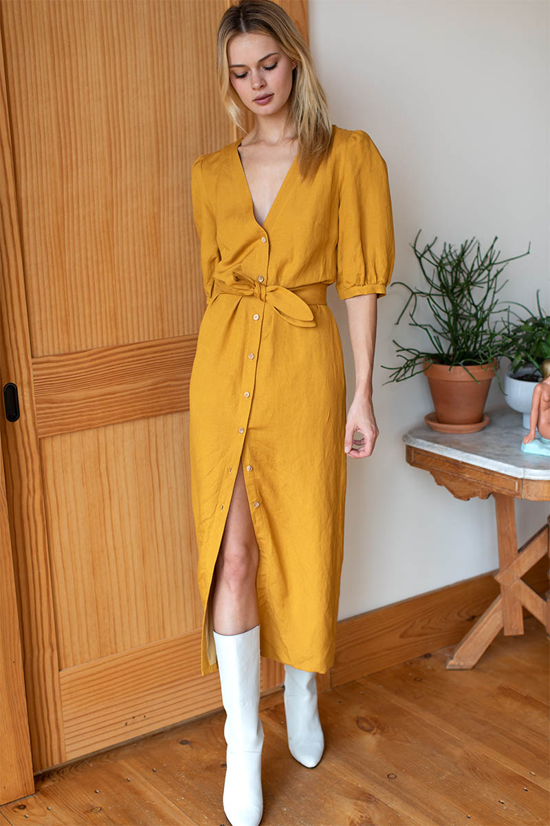 Bea Dress - Golden Wheat