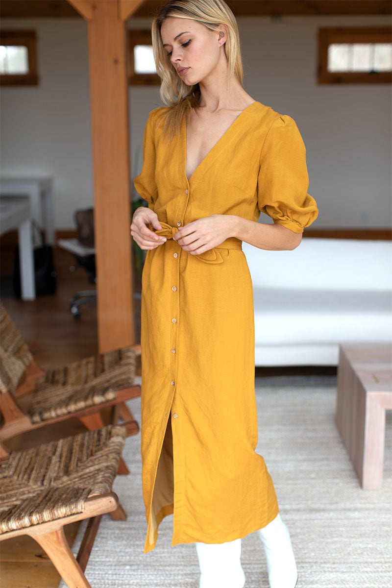 Bea Dress - Golden Wheat