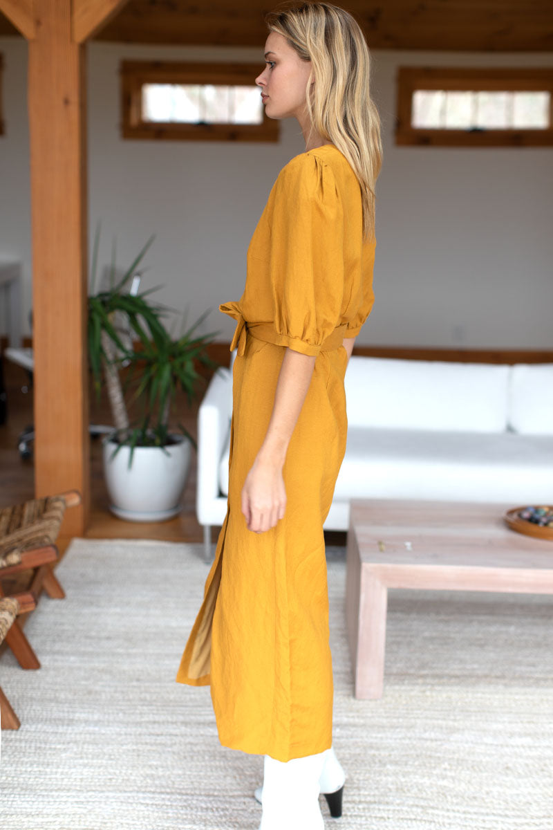 Bea Dress - Golden Wheat