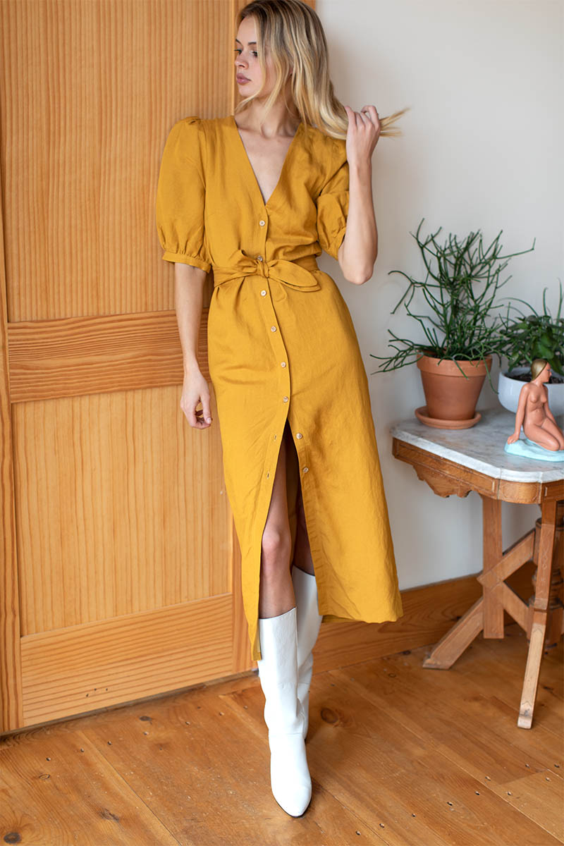 Bea Dress - Golden Wheat