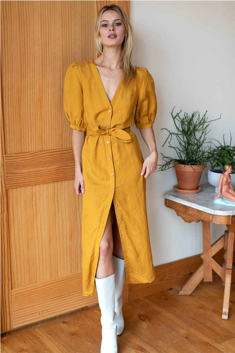 Bea Dress - Golden Wheat