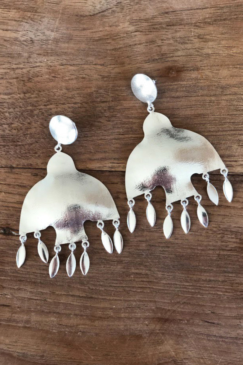 Bird Chime Earrings - Silver