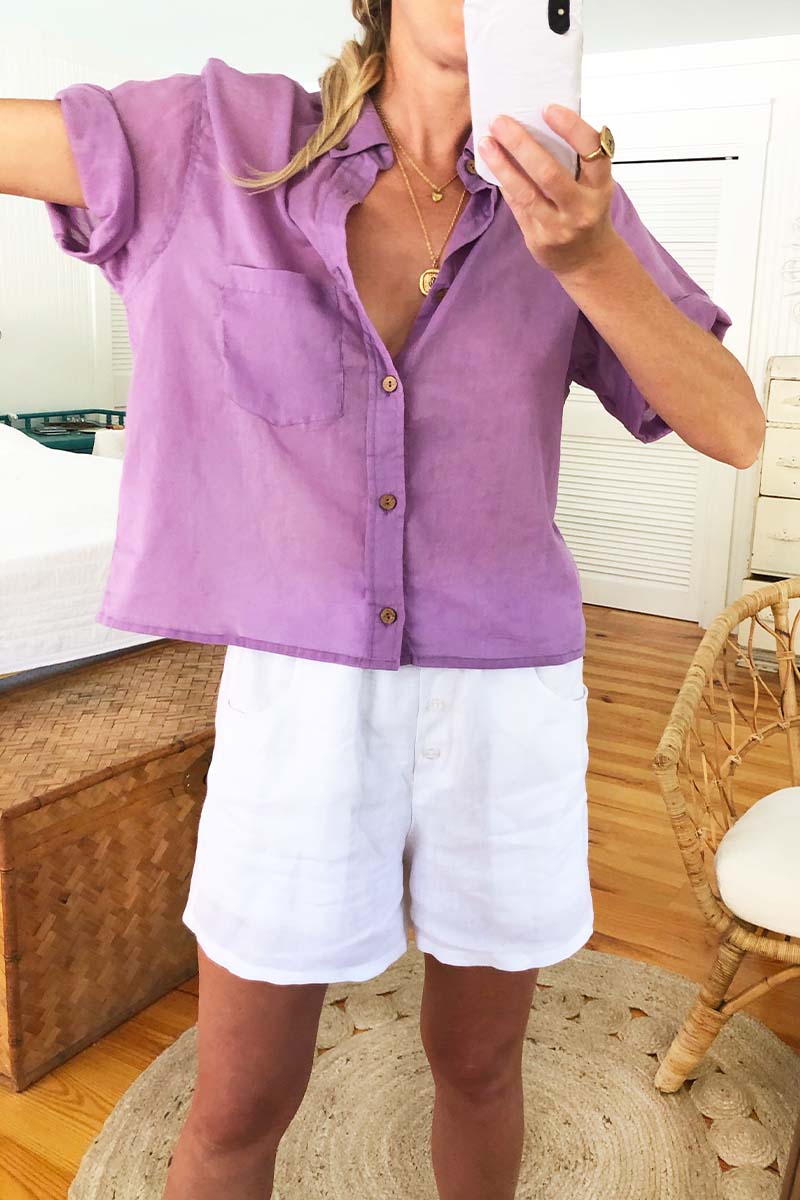 Boxy Shirt - Lavender Organic