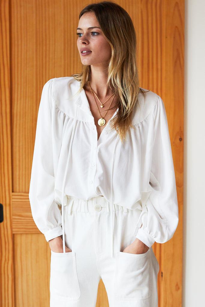 Poet Blouse - Ivory - Emerson Fry