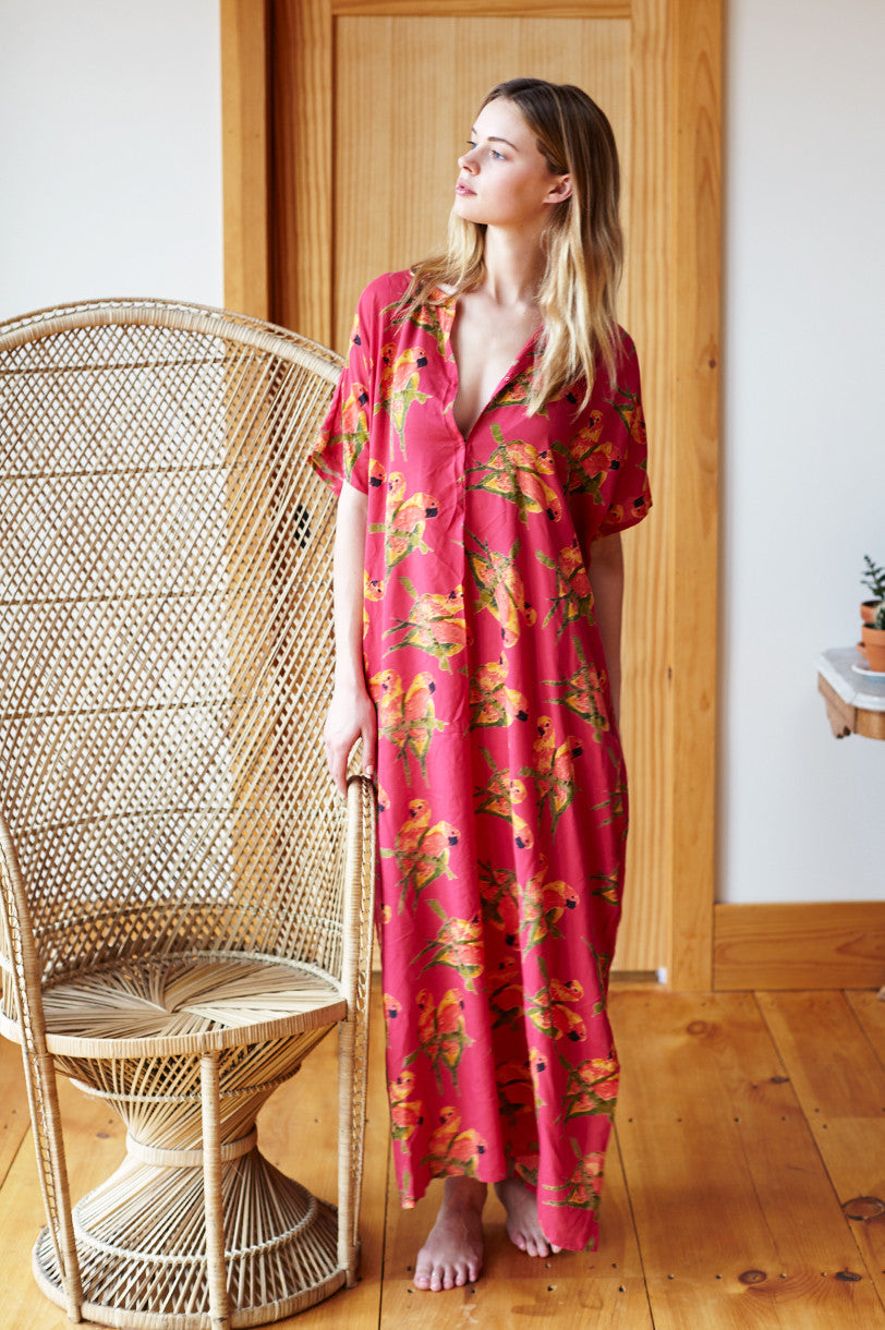 Sol Caftan - Rose Fred Parrot