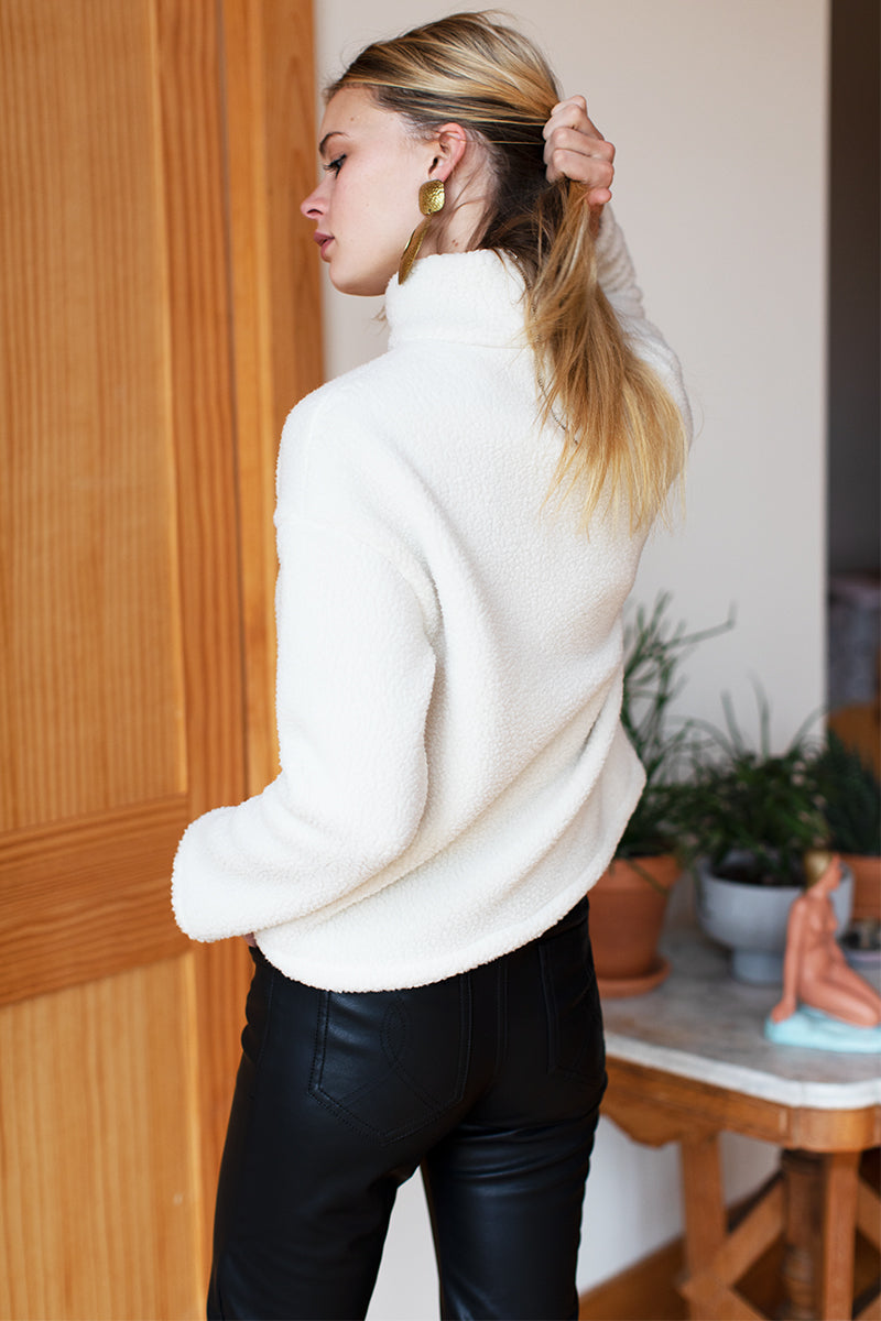 Edie Top - Ivory Fleece