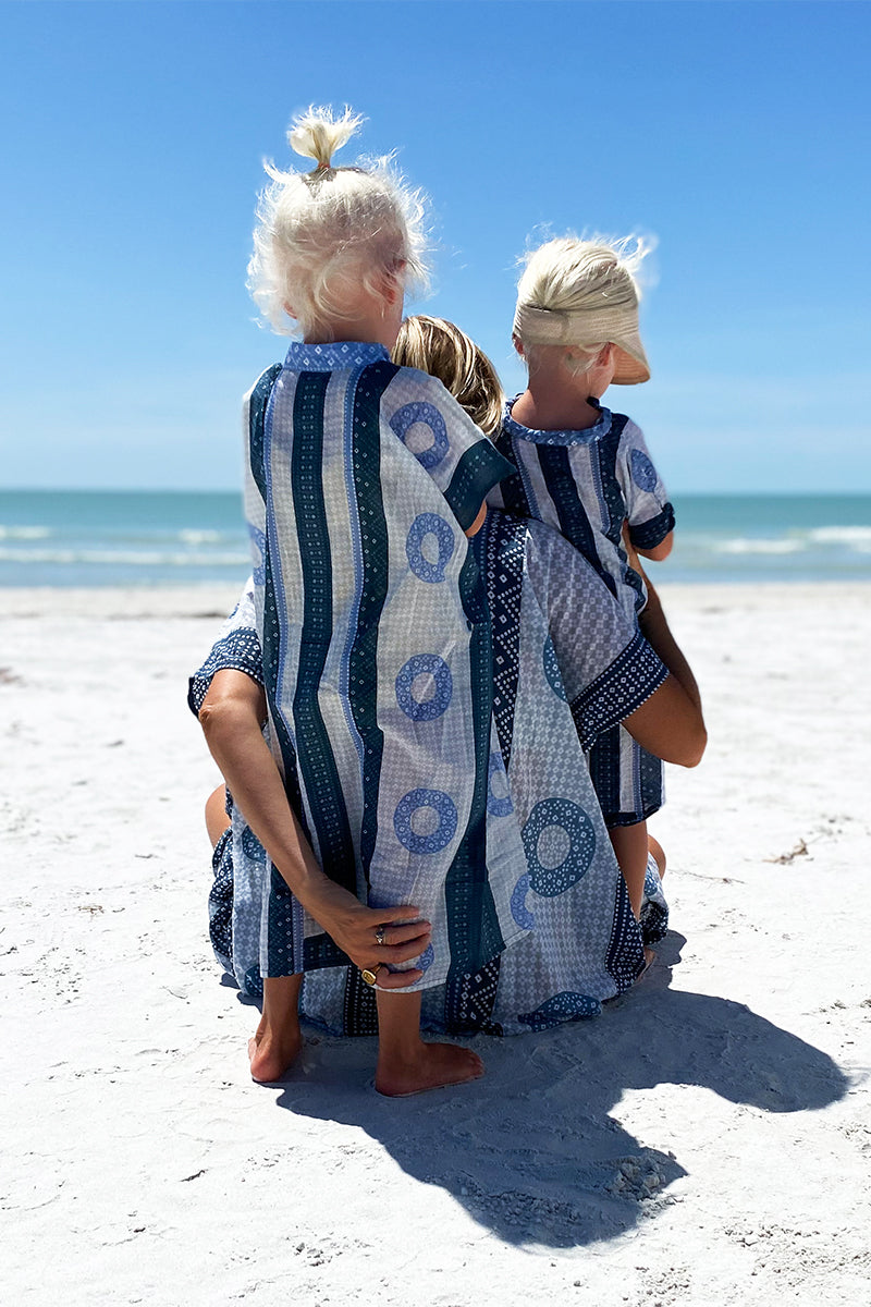 Small Fry Caftan - Cerulean Organic