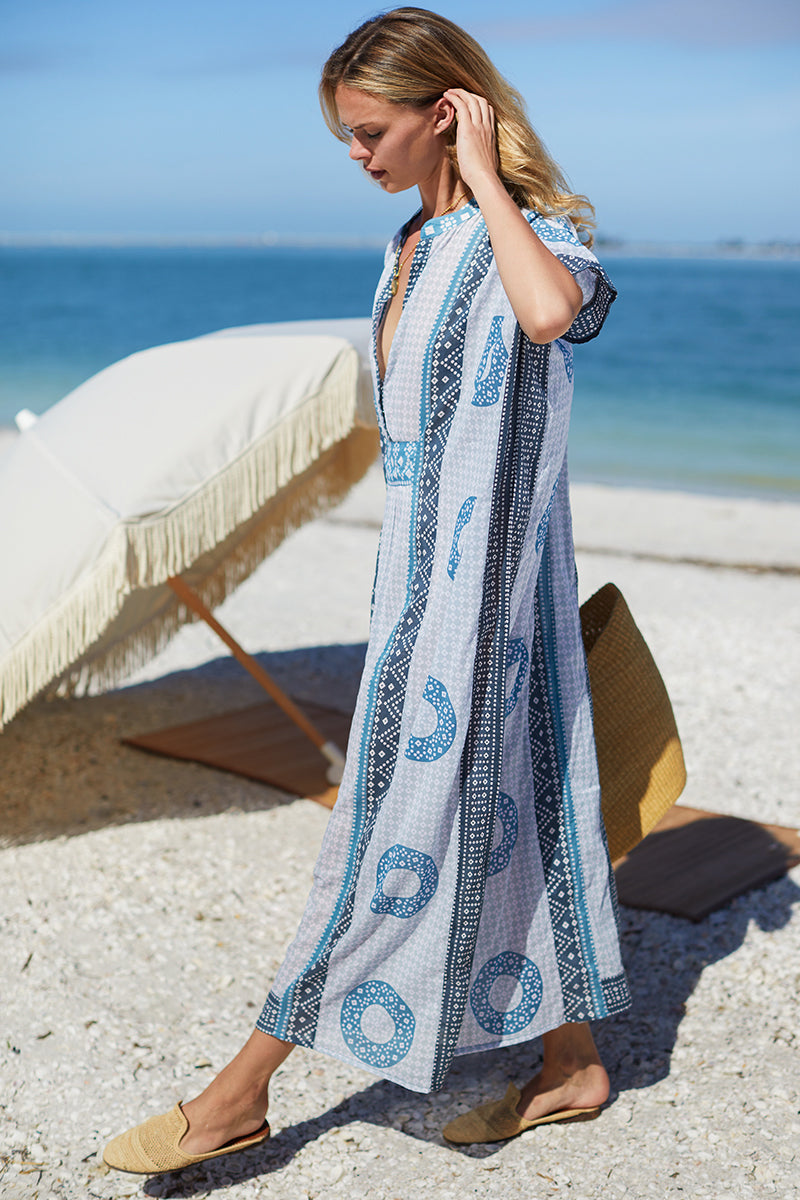 Emerson Caftan - Cerulean Organic