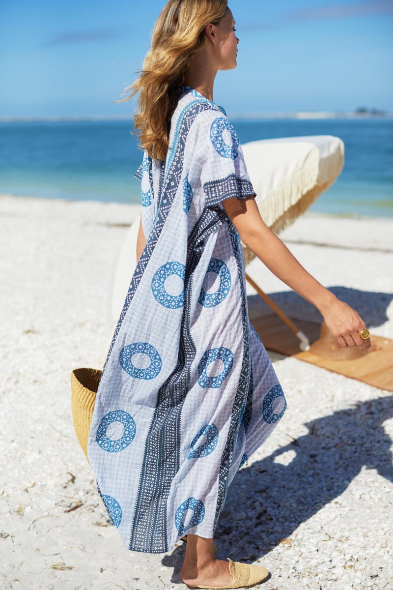 Emerson Caftan - Cerulean Organic