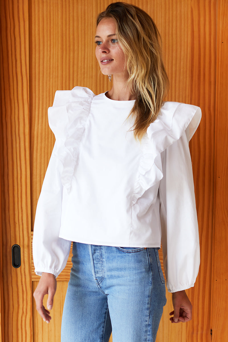 Filipa Blouse - White Poplin