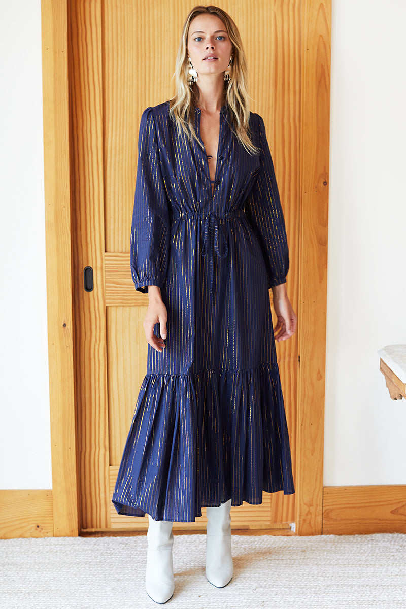 Frances Dress 2 - Maritime Lurex