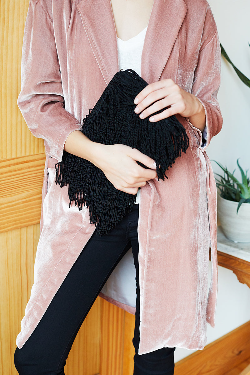 Fringe Clutch - Black