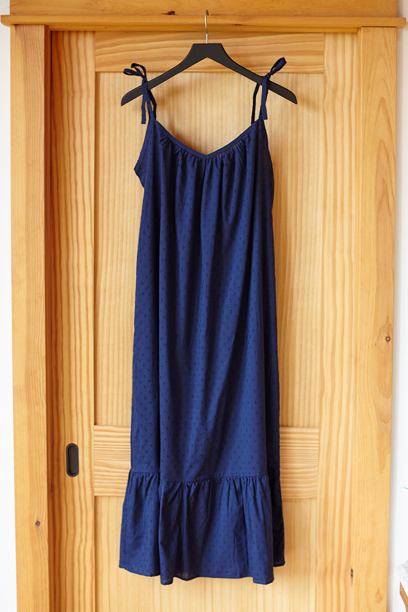 India Sundress - Indigo Dots