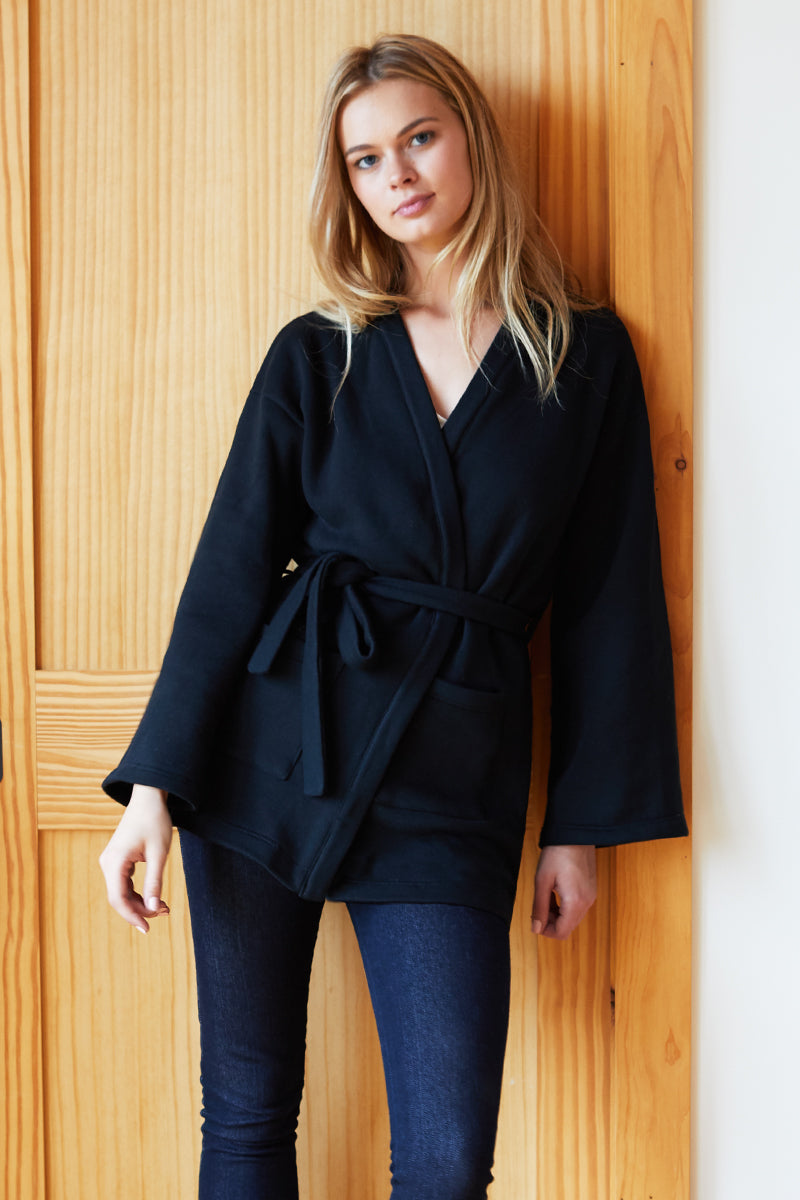 Emerson Wrap Cardigan - Black