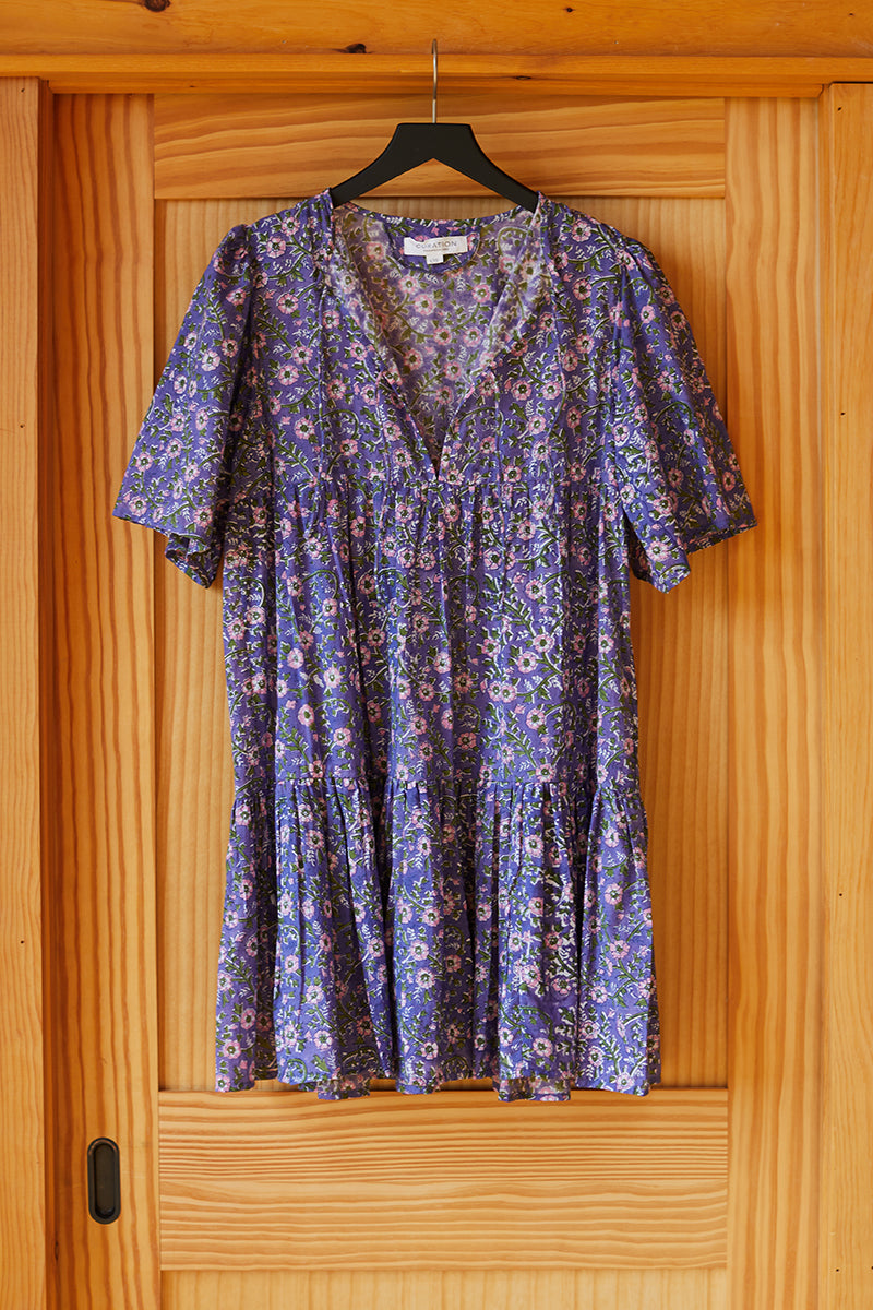 Isla Dress - Iris Wildflower Organic