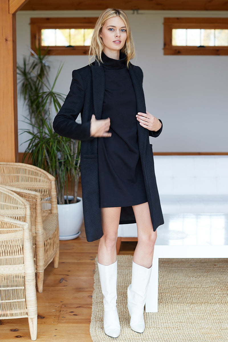 Tailored Coat - Black Cashmere